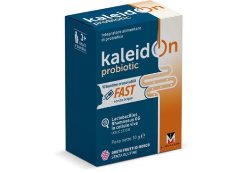 Kaleidon Fast Probiotic integratore di fermenti lattici gusto frutti di bosco 10 bustine orosolubili
