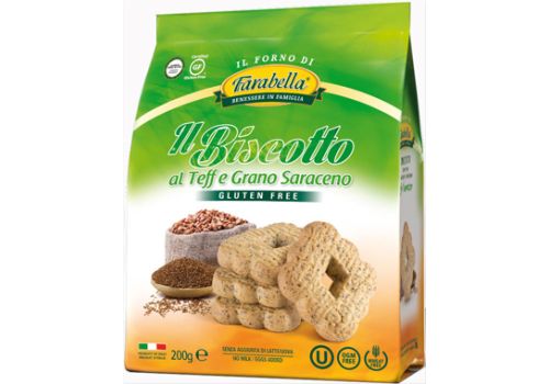 Farabella il biscotto biscotti di teff e grano saraceno senza glutine 200 grammi