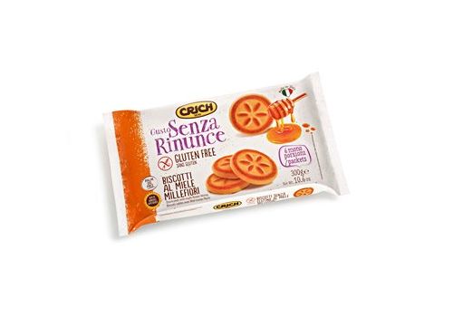 Gusto senza rinunce biscotti al miele millefiori senza glutine 6 monoporzioni 300 grammi