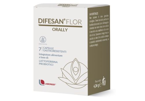 Difesan Flor Orally integratore a base di lattoferrina e probiotici 7 capsule