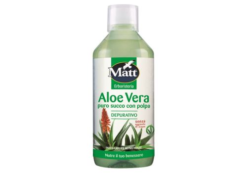 Aloe Vera Pura Polpa integratore per il sistema digerente succo 500ml