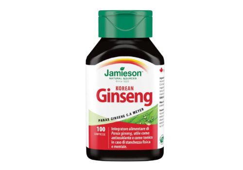 Jamieson Korean ginseng integratore tonico 100 compresse 70 grammi