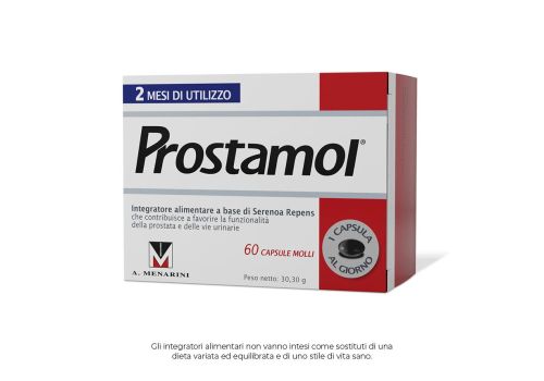 Prostamol integratore per la funzionalità della prostata e delle vie urinarie 60 capsule molli