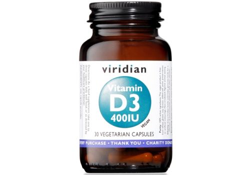 Viridian Vitamin D3 400 UI integratore per il sistema immunitario e le ossa 30 capsule