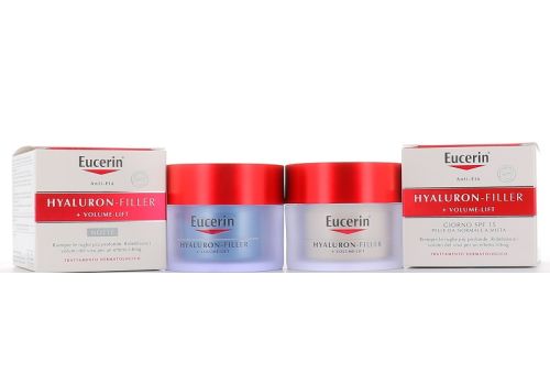 Eucerin Hyaluron Filler + Volume crema giorno pelli da normali a miste 50ml + crema notte 50ml omaggio | offerta speciale