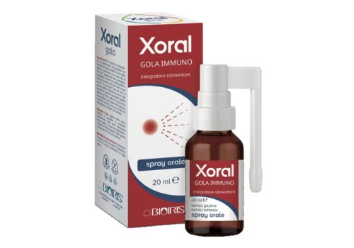 Xoral Gola Immuno integratore per le difese naturali dell'organismo e il sollievo orofaringeo spray orale 20ml