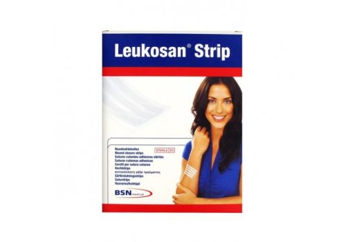 Leukosan Strip Wound Closure cerotti elastici per sutura cutanea 6 x 75mm 6 pezzi + 3 cerotti