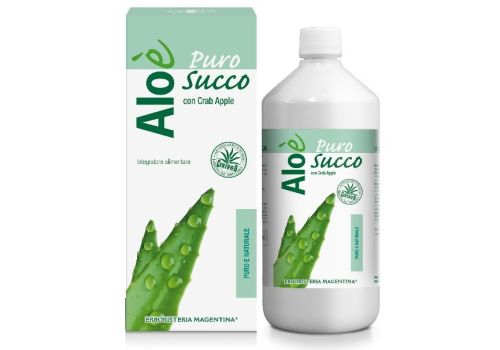 Aloe succo puro biologico rigenerante e lenitivo per il sistema digerente 1 litro