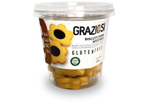 Sarchio fiore crema nocciola biscotti ripieni senza glutine 190 grammi