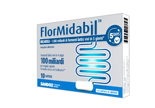 Flormidabil Ricarica integratore per l'equilibrio della flora intestinale 10 capsule