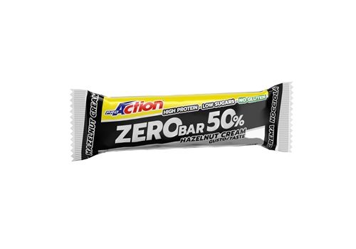 Proaction zero 50% barretta proteica gusto nocciola 60 grammi