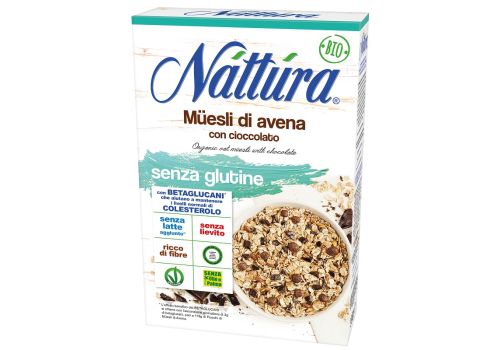 Nattura muesli di avena con cioccolato senza glutine 375 grammi