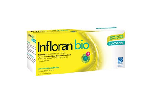 Infloran Bio Adulti integratore di fermenti lattici con vitamine 14 flaconcini