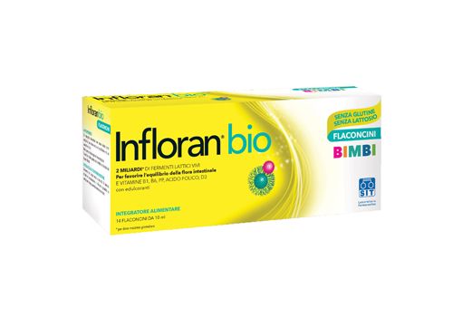 Infloran Bio Bimbi integratore di fermenti lattici 14 flaconcini