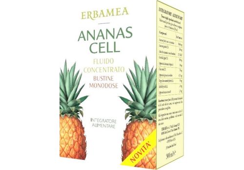 Erbamea Ananas Cell fluido concentrato integratore per la cellulite 15 bustine monodose