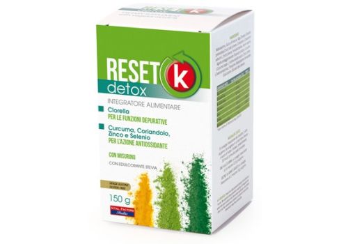 Reset K Detox integratore antiossidante e depurativo polvere per uso orale 150 grammi