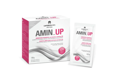 Amin Up alimento a fini medici speciali a base di aminoacidi essenziali 20 bustine