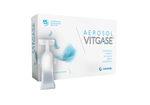 Aerosol Vitgase protettivo per raffreddore mal di gola e sinusite 15 contenitori monodose 5ml