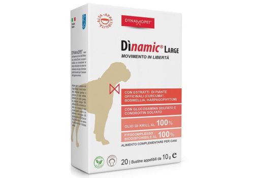 Dìnamic Large mangime complementare per il fisiologico trofismo delle articolazioni del cane 20 bustine