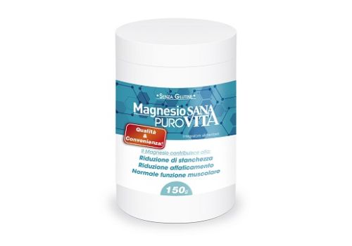 Sanavita Magnesio Puro integratore per la funzione muscolare e il sistema nervoso polvere orale 150 grammi