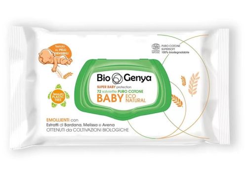 Bio Genya Super Baby Protection salviette emollienti in puro cotone 72 pezzi