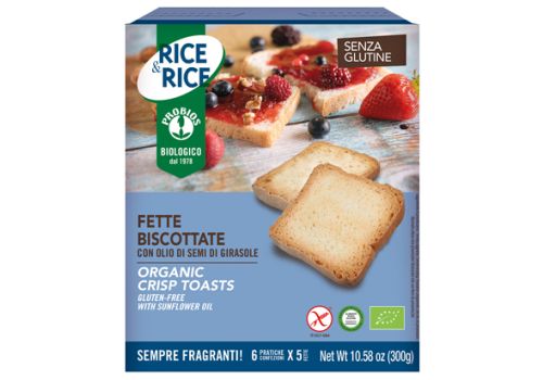Probios Rice & Rice fette biscottate con olio di semi di girasole senza glutine 300 grammi