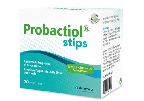 Probactiol Stips integratore per l'equilibrio della flora intestinale e per la stipsi 20 bustine