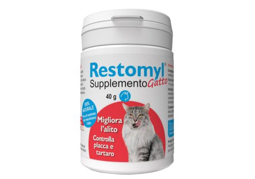 Restomyl Supplemento Gatto per il benessere del cavo orale polvere orale 40 grammi