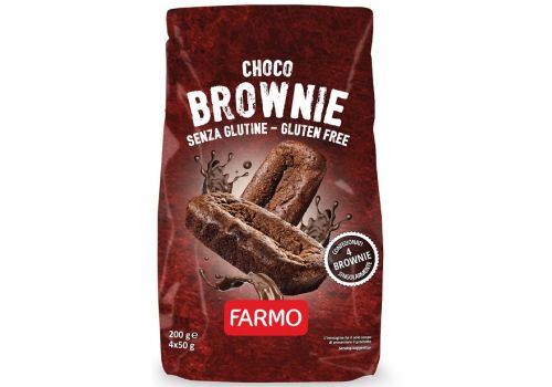 Farmo choco brownie al cioccolato biscotti senza glutine 4x50 grammi