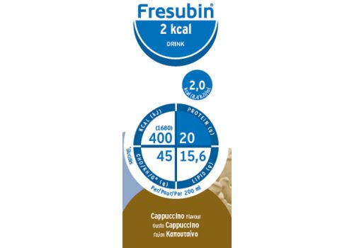 Fresubin 2kcal Drink alimento per la nutrizionale enterale gusto cappuccino ad alta densità calorica 4 x 200ml