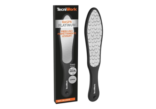 Tecniwork raspa platinum per piedi per rimozione di callosità e duroni