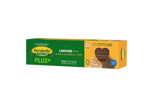 Farabella Plus+ linguine di riso integrale e teff pasta senza glutine 400 grammi