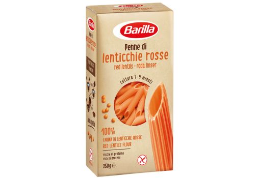 Barilla senza glutine penne lenticchie rosse 250 grammi