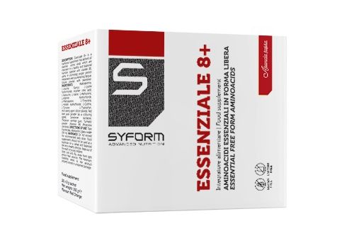 Essenziale 8+ integratore a base di aminoacidi gusto arancia rossa 20 bustine