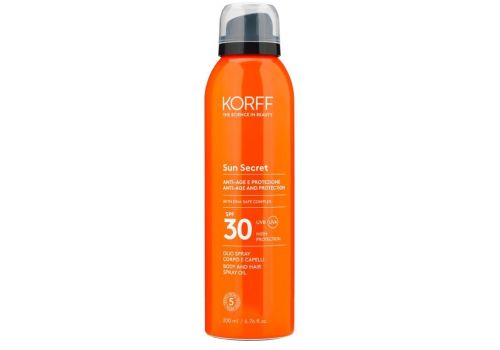 KORFF SUN SECRET OLIO SPRAY CORPO E CAPELLI ANTI-AGE SPF30 200ML