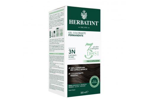 HERBATINT GEL COLORANTE PERMANENTE 3 DOSI 300ML 3N CASTANO SCURO