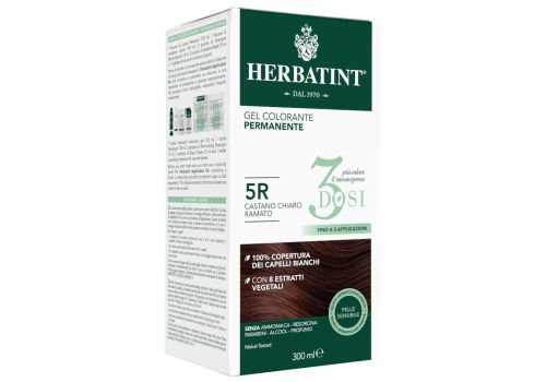 Herbatint gel colorante permanente 5r castano chiaro ramato 3 dosi 300ml