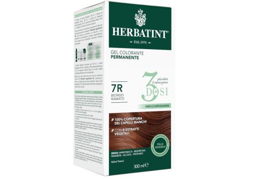 Herbatint gel colorante permanente 7r biondo ramato 3 dosi 300ml