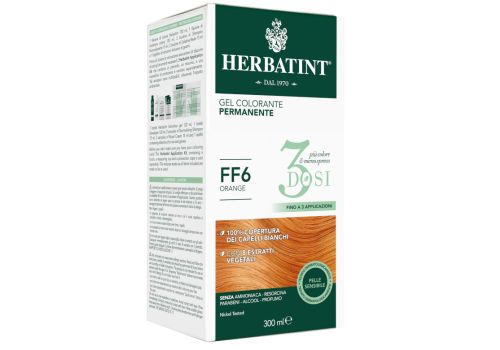 Herbatint gel colorante permanente 3 dosi ff6 orange 300ml