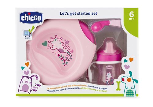 Chicco set pappa piatto cucchiaio e tazza 6m+