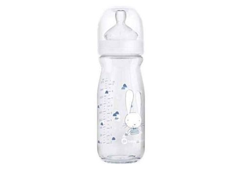 Bebe Confort biberon vetro con tettarella in silicone 270ml