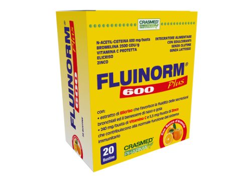 Fluinorm 600 Plus integratore per il benessere delle vie aeree 20 bustine