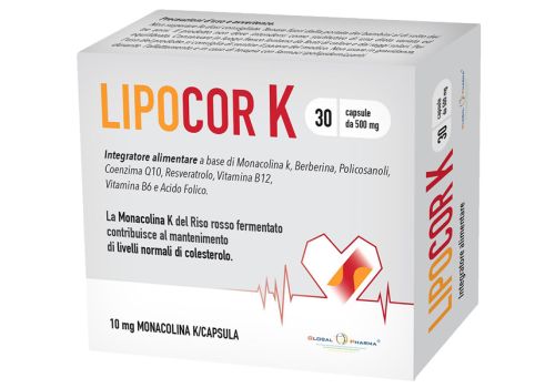 Lipocor K integratore per il controllo del colesterolo 30 capsule