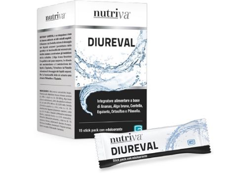 Nutriva Diureval integratore per il drenaggio dei liquidi corporei 15 stick pack 10ml