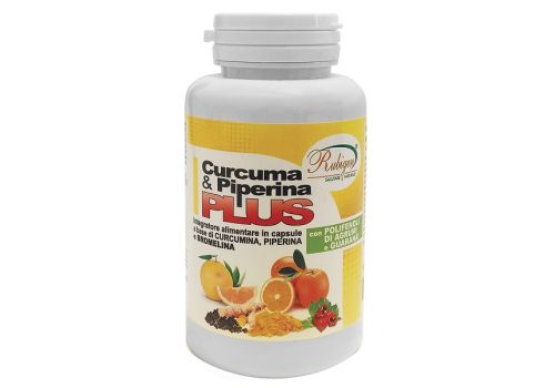 Curcuma & Piperina Plus integratore per la digestione e il sistema immunitario 60 capsule 