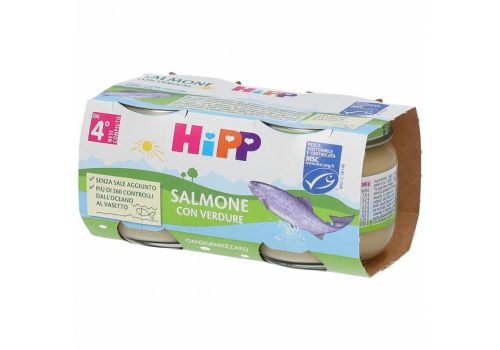 HIPP OMOG SALMONE/VERD 4X80G