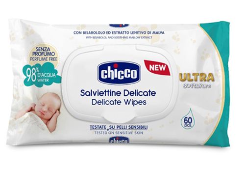 Chicco salviettine delicate ultra soft 60 pezzi 