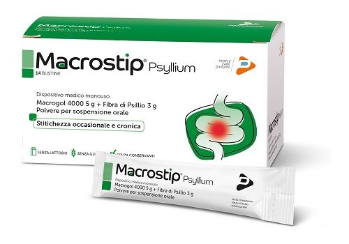 Macrostip Psyllium dispositivo medico contro la stitichezza 14 bustine