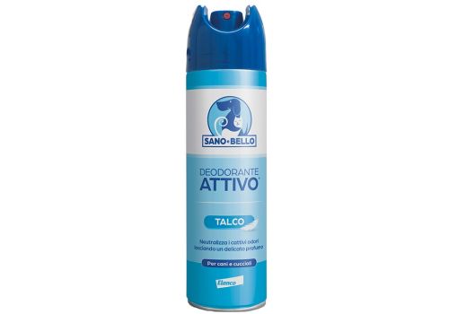 Sano e bello deodorante attivo talco per cani e cuccioli 250ml