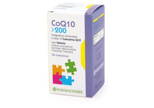 CoQ10 200 integratore per il benessere del sistema nervoso e la funzione tiroidea 30 compresse
